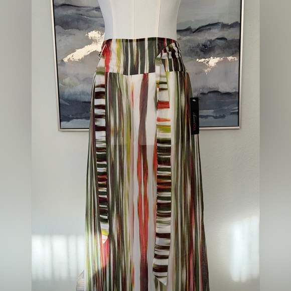 NWT Heart Soul Vibrant Striped Wide-Leg Palazzo Pants - Picture 12 of 16
